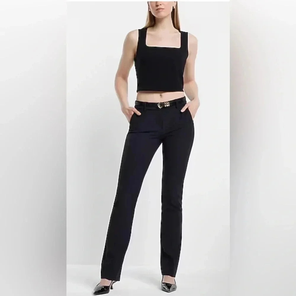 NEW with tags (NWT) Express Black Square Neck Cropped tank top. - Picture 3 of 6